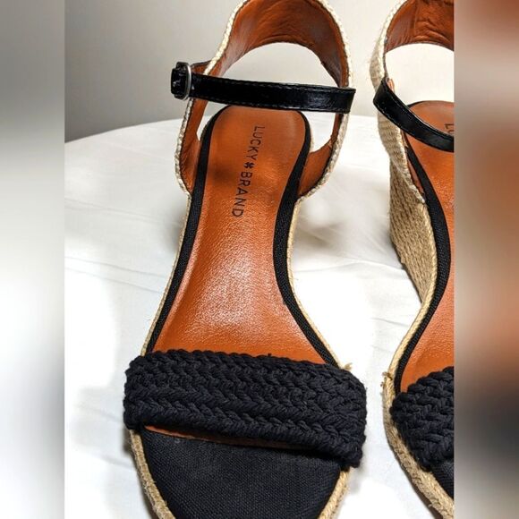 Lucky Brand Katereena Wedge Espadrilles Strap Sandal Size 9M/39 - Picture 2 of 12